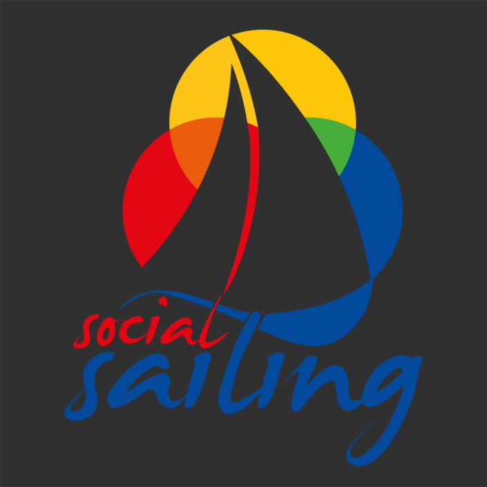 logo social sailing su sfondo scuro