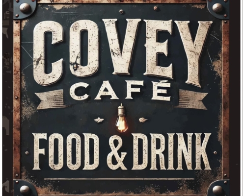 Covey café Lecce design menu by babelecapovolta